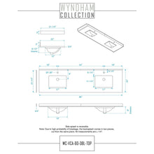 Load image into Gallery viewer, Wyndham Collection WCS202080DWGC2UNSMXX Deborah 80 Inch Double Bathroom Vanity in White, Carrara Cultured Marble Countertop, Undermount Square Sinks, Brushed Gold Trim, No Mirrors
