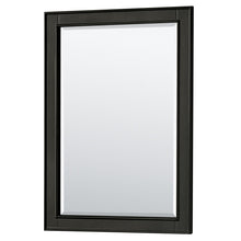 Load image into Gallery viewer, Wyndham Collection WCS202080DDEWCUNSM24 Deborah 80 Inch Double Bathroom Vanity in Dark Espresso, White Cultured Marble Countertop, Undermount Square Sinks, 24 Inch Mirrors