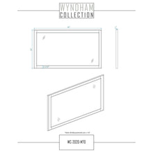Load image into Gallery viewer, Wyndham Collection WCS202072DWGWCUNSM70 Deborah 72 Inch Double Bathroom Vanity in White, White Cultured Marble Countertop, Undermount Square Sinks, Brushed Gold Trim, 70 Inch Mirror