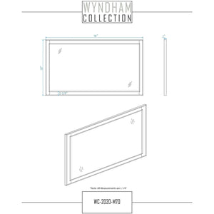 Wyndham Collection WCS202080DKGCMUNSM70 Deborah 80 Inch Double Bathroom Vanity in Dark Gray, White Carrara Marble Countertop, Undermount Square Sinks, and 70 Inch Mirror