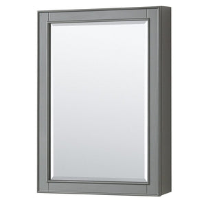 Wyndham Collection WCS202080DKGC2UNSMED Deborah 80 Inch Double Bathroom Vanity in Dark Gray, Light-Vein Carrara Cultured Marble Countertop, Undermount Square Sinks, Medicine Cabinets
