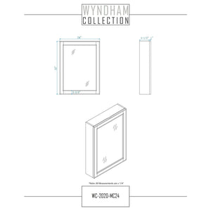Wyndham Collection WCS202036SWGCMUNSMED Deborah 36 Inch Single Bathroom Vanity in White, White Carrara Marble Countertop, Undermount Square Sink, Brushed Gold Trim, Medicine Cabinet