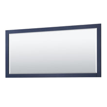 Load image into Gallery viewer, Wyndham Collection WCV232380DBLCXSXXM70 Avery 80 Inch Double Bathroom Vanity in Dark Blue, No Countertop, No Sinks, and 70 Inch Mirror