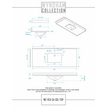 Load image into Gallery viewer, Wyndham Collection WCG242454SWBCCUNSMXX Beckett 54 Inch Single Bathroom Vanity in White, Carrara Cultured Marble Countertop, Undermount Square Sink, Matte Black Trim