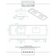 Load image into Gallery viewer, Wyndham Collection WCG242484DBLCCUNSMXX Beckett 84 Inch Double Bathroom Vanity in Dark Blue, Carrara Cultured Marble Countertop, Undermount Square Sinks, No Mirror