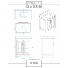 Load image into Gallery viewer, Wyndham Collection WCV252530SWGCXSXXM24 Daria 30 Inch Single Bathroom Vanity in White, No Countertop, No Sink, 24 Inch Mirror, Brushed Gold Trim