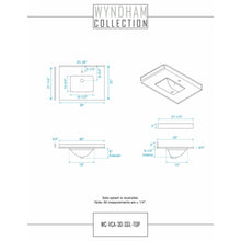 Load image into Gallery viewer, Wyndham Collection WCV252530SWGC2UNSM24 Daria 30 Inch Single Bathroom Vanity in White, Light-Vein Carrara Cultured Marble Countertop, Undermount Square Sink, 24 Inch Mirror, Brushed Gold Trim