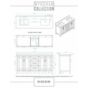 Wyndham Collection WCV252580DWGCMUNSM24 Daria 80 Inch Double Bathroom Vanity in White, White Carrara Marble Countertop, Undermount Square Sinks, 24 Inch Mirrors, Brushed Gold Trim