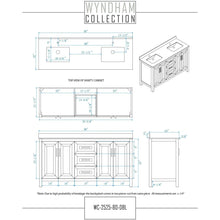 Load image into Gallery viewer, Wyndham Collection WCV252580DWHC2UNSMED Daria 80 Inch Double Bathroom Vanity in White, Light-Vein Carrara Cultured Marble Countertop, Undermount Square Sinks, Medicine Cabinets