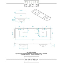 Load image into Gallery viewer, Wyndham Collection WCV252580DDEWCUNSM70 Daria 80 Inch Double Bathroom Vanity in Dark Espresso, White Cultured Marble Countertop, Undermount Square Sinks, 70 Inch Mirror