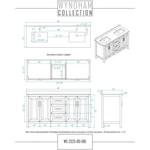 Load image into Gallery viewer, Wyndham Collection WCV252580DBLCMUNSM70 Daria 80 Inch Double Bathroom Vanity in Dark Blue, White Carrara Marble Countertop, Undermount Square Sinks, 70 Inch Mirror