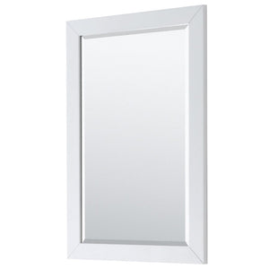 Wyndham Collection WCV252580DWHC2UNSM24 Daria 80 Inch Double Bathroom Vanity in White, Light-Vein Carrara Cultured Marble Countertop, Undermount Square Sinks, 24 Inch Mirrors