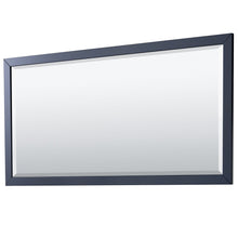 Load image into Gallery viewer, Wyndham Collection WCV252580DBLWCUNSM70 Daria 80 Inch Double Bathroom Vanity in Dark Blue, White Cultured Marble Countertop, Undermount Square Sinks, 70 Inch Mirror