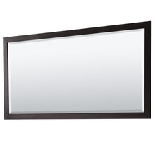 Load image into Gallery viewer, Wyndham Collection WCV252572DDEWCUNSM70 Daria 72 Inch Double Bathroom Vanity in Dark Espresso, White Cultured Marble Countertop, Undermount Square Sinks, 70 Inch Mirror