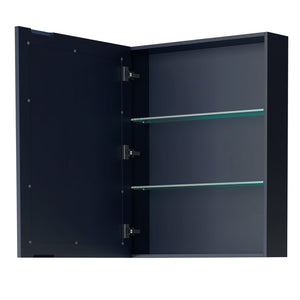 Wyndham Collection WCV252572DBLC2UNSMED Daria 72 Inch Double Bathroom Vanity in Dark Blue, Light-Vein Carrara Cultured Marble Countertop, Undermount Square Sinks, Medicine Cabinets