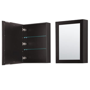 Wyndham Collection WCV252572DDECXSXXMED Daria 72 Inch Double Bathroom Vanity in Dark Espresso, No Countertop, No Sink, and Medicine Cabinets