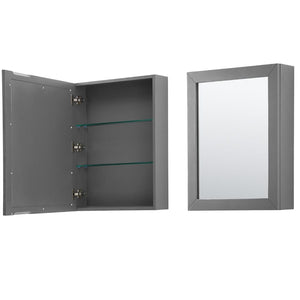 Wyndham Collection WCV252580DKGCXSXXMED Daria 80 Inch Double Bathroom Vanity in Dark Gray, No Countertop, No Sink, and Medicine Cabinets