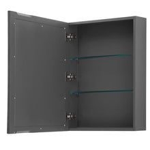 Load image into Gallery viewer, Wyndham Collection WCV252572DKGC2UNSMED Daria 72 Inch Double Bathroom Vanity in Dark Gray, Light-Vein Carrara Cultured Marble Countertop, Undermount Square Sinks, Medicine Cabinets