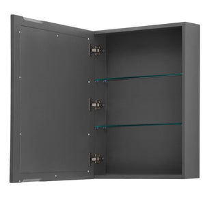 Wyndham Collection WCV252572DKGC2UNSMED Daria 72 Inch Double Bathroom Vanity in Dark Gray, Light-Vein Carrara Cultured Marble Countertop, Undermount Square Sinks, Medicine Cabinets