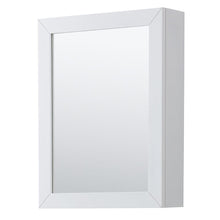Load image into Gallery viewer, Wyndham Collection WCV252580DWHCMUNSMED Daria 80 Inch Double Bathroom Vanity in White, White Carrara Marble Countertop, Undermount Square Sinks, and Medicine Cabinets