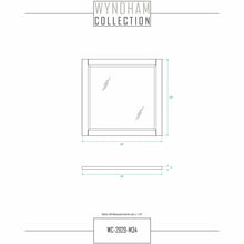 Load image into Gallery viewer, Wyndham Collection WCF292936SWBCMUNSM34 Miranda 36 Inch Single Bathroom Vanity in White, White Carrara Marble Countertop, Undermount Square Sink, Matte Black Trim, 34 Inch Mirror