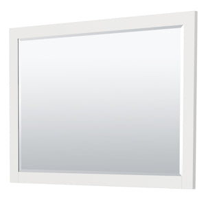 Wyndham Collection WCF292948SWGCXSXXM46 Miranda 48 Inch Single Bathroom Vanity in White, No Countertop, No Sink, Brushed Gold Trim, 46 Inch Mirror