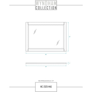 Wyndham Collection WCF292948SWHCMUNSM46 Miranda 48 Inch Single Bathroom Vanity in White, White Carrara Marble Countertop, Undermount Square Sink, Brushed Nickel Trim, 46 Inch Mirror