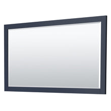 Load image into Gallery viewer, Wyndham Collection WCF292960SBNWCUNSM58 Miranda 60 Inch Single Bathroom Vanity in Dark Blue, White Cultured Marble Countertop, Undermount Square Sink, Brushed Nickel Trim, 58 Inch Mirror