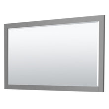 Load image into Gallery viewer, Wyndham Collection WCF292960SKGCMUNSM58 Miranda 60 Inch Single Bathroom Vanity in Dark Gray, White Carrara Marble Countertop, Undermount Square Sink, Brushed Nickel Trim, 58 Inch Mirror