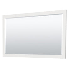Load image into Gallery viewer, Wyndham Collection WCF292960DWGC2UNSM58 Miranda 60 Inch Double Bathroom Vanity in White, Light-Vein Carrara Cultured Marble Countertop, Undermount Square Sinks, Brushed Gold Trim, 58 Inch Mirror