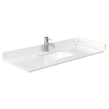 Load image into Gallery viewer, Wyndham Collection WCS202048SWGC2UNSMXX Deborah 48 Inch Single Bathroom Vanity in White, Carrara Cultured Marble Countertop, Undermount Square Sink, Brushed Gold Trim, No Mirror