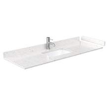 Load image into Gallery viewer, Wyndham Collection WCF292960SWGC2UNSMXX Miranda 60 Inch Single Bathroom Vanity in White, Light-Vein Carrara Cultured Marble Countertop, Undermount Square Sink, Brushed Gold Trim
