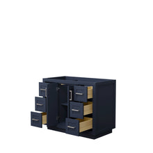 Load image into Gallery viewer, Wyndham Collection WCF292942SBNCXSXXMXX Miranda 42 Inch Single Bathroom Vanity in Dark Blue, No Countertop, No Sink, Brushed Nickel Trim