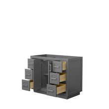 Load image into Gallery viewer, Wyndham Collection WCF292942SKGCXSXXMXX Miranda 42 Inch Single Bathroom Vanity in Dark Gray, No Countertop, No Sink, Brushed Nickel Trim
