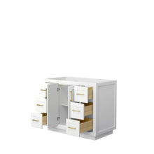 Load image into Gallery viewer, Wyndham Collection WCF292942SWGCXSXXMXX Miranda 42 Inch Single Bathroom Vanity in White, No Countertop, No Sink, Brushed Gold Trim