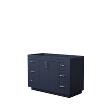 Load image into Gallery viewer, Wyndham Collection WCF292948SBNCXSXXMXX Miranda 48 Inch Single Bathroom Vanity in Dark Blue, No Countertop, No Sink, Brushed Nickel Trim