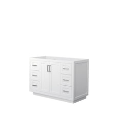 Load image into Gallery viewer, Wyndham Collection WCF292948SWHCXSXXMXX Miranda 48 Inch Single Bathroom Vanity in White, No Countertop, No Sink, Brushed Nickel Trim