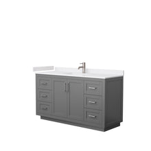 Load image into Gallery viewer, Wyndham Collection WCF292960SKGWCUNSMXX Miranda 60 Inch Single Bathroom Vanity in Dark Gray, White Cultured Marble Countertop, Undermount Square Sink, Brushed Nickel Trim