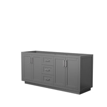 Load image into Gallery viewer, Wyndham Collection WCF292972DKGCXSXXMXX Miranda 72 Inch Double Bathroom Vanity in Dark Gray, No Countertop, No Sink, Brushed Nickel Trim