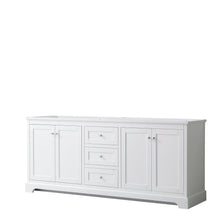 Load image into Gallery viewer, Wyndham Collection WCV232380DWHCXSXXMXX Avery 80 Inch Double Bathroom Vanity in White, No Countertop, No Sinks, and No Mirror