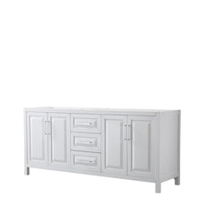 Load image into Gallery viewer, Wyndham Collection WCV252580DWHCXSXXMXX Daria 80 Inch Double Bathroom Vanity in White, No Countertop, No Sink, and No Mirror