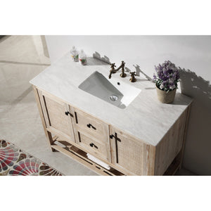 Legion Furniture WH5148 48" SOLID WOOD SINK VANITY WITH MARBLE TOP-NO FAUCET