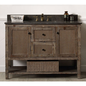 Legion Furniture WH5148-BR 48" SOLID WOOD SINK VANITY WITH MOON STONE TOP-NO FAUCET