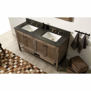 Legion Furniture WH5160-BR 60" SOLID WOOD SINK VANITY WITH MOON STONE TOP-NO FAUCET