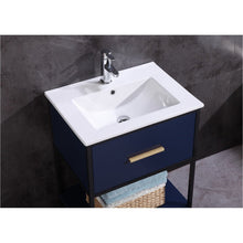 Load image into Gallery viewer, Legion Furniture WH7024-BL-PVC 24&quot; BLUE FINISH SINK VANITY WITH BLACK METAL FRAME-PVC