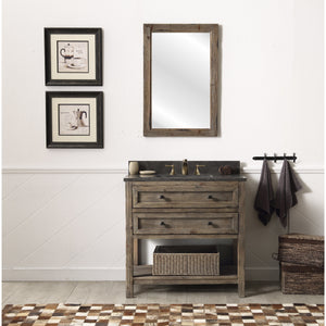 Legion Furniture WH8036-BR 36" WOOD SINK VANITY MATCH WITH MARBLE TOP -NO FAUCET