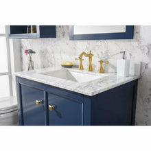Load image into Gallery viewer, Legion Furniture WLF2130-B 30&quot; BLUE FINISH SINK VANITY CABINET WITH CARRARA WHITE TOP