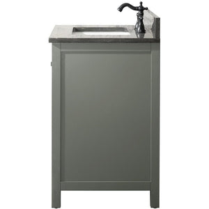 Legion Furniture WLF2130-PG 30" PEWTER GREEN FINISH SINK VANITY CABINET WITH BLUE LIME STONE TOP