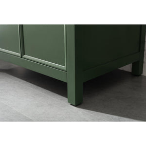 Legion Furniture WLF2130-VG 30" VOGUE GREEN FINISH SINK VANITY CABINET WITH CARRARA WHITE TOP