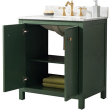 Load image into Gallery viewer, Legion Furniture WLF2130-VG 30&quot; VOGUE GREEN FINISH SINK VANITY CABINET WITH CARRARA WHITE TOP